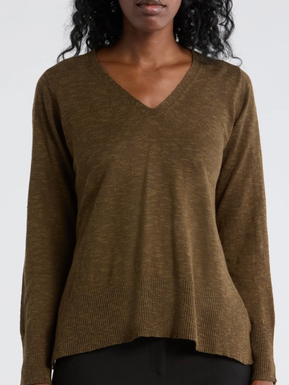 Eileen Fisher Organic Linen & Cotton Slub Sweater Size XL Branch
